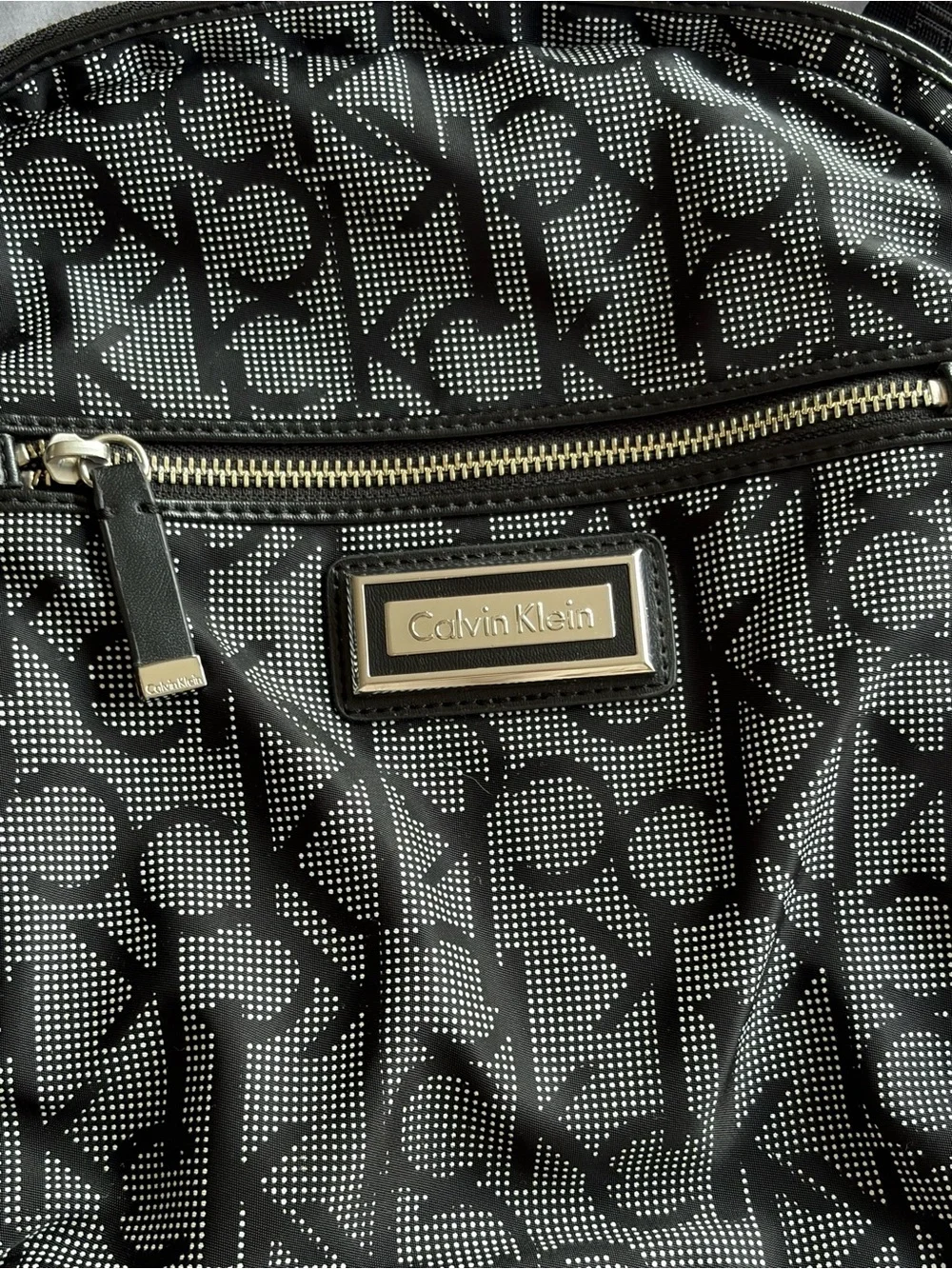 Calvin Klein Black Logo Nylon Crossbody Backpack